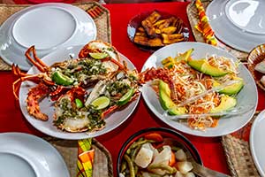 Meal at a Saint Lucia Restaurant